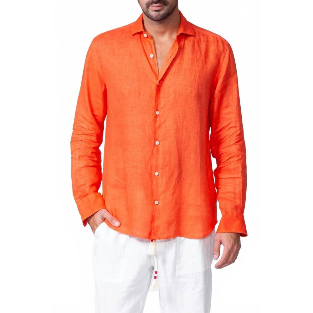 NEW MC2 SAINT BARTH pamplona shirt in fluo orange